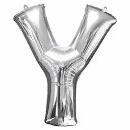 Tesco Silver Letter Y Helium Foil Giant Balloon 86cm / 34 in offer