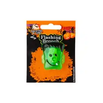 Tesco Frankenstein Halloween Flashing Pin Brooch offer