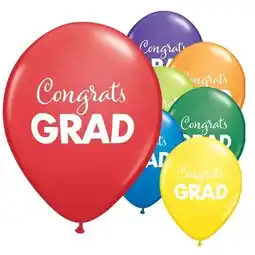 Tesco Simply Congrats Grad Assorted Latex Helium Qualatex Balloons 28cm / 11 in - Pack of 25 offer