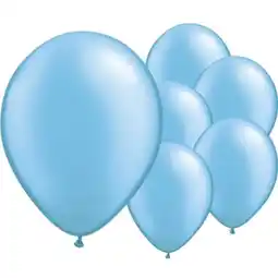 Tesco Pearl Azure Blue Round Latex Qualatex Balloons 28cm / 11 in – Pack of 100 offer