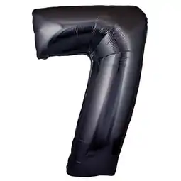 Tesco Black Number 7 Helium Foil Giant Balloon 76cm / 30 in offer