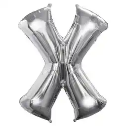 Tesco Silver Letter X Helium Foil Giant Balloon 88cm / 35 in offer