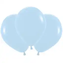 Tesco Pastel Matte Baby Blue Biodegradable Latex Balloons 45cm / 18 in - Pack of 25 offer