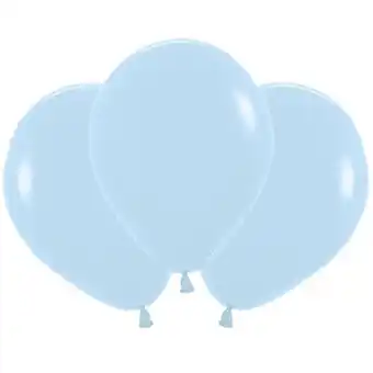 Tesco Pastel Matte Baby Blue Biodegradable Latex Balloons 45cm / 18 in - Pack of 25 offer