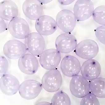 Tesco Pastel Lilac Crystal Biodegradable Round Mini Latex Balloons 13cm / 5 in - Pack of 100 offer