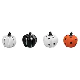 Tesco Assorted Painted Pumpkin Halloween Ornament Decoration 9cm offer