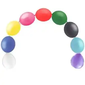 Tesco Assorted Colours Metallic Latex Linking Balloons 30cm / 12 in - Pack of 15 offer