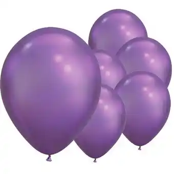 Tesco Chrome Purple Round Latex Qualatex Balloons 18cm / 7 in - Pack of 100 offer