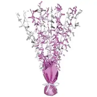 Tesco Pink Glitz Age 1 Birthday Balloon Weight Centrepiece offer