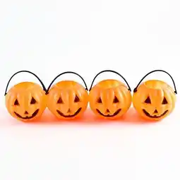 Tesco Pumpkin Halloween Plastic Treat Pots - Pack of 4 offer