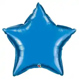 Tesco Sapphire Blue Star Helium Foil Giant Qualatex Balloon 91cm / 36 in offer