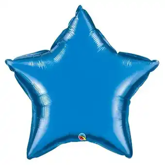 Tesco Sapphire Blue Star Helium Foil Giant Qualatex Balloon 91cm / 36 in offer