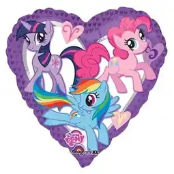 Tesco My Little Pony Heart Shape Foil Helium Balloon 46cm / 18 in offer