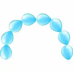 Tesco Sky Blue Metallic Latex Linking Balloons 30cm / 12 in - Pack of 15 offer