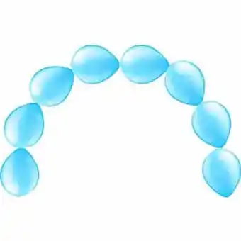 Tesco Sky Blue Metallic Latex Linking Balloons 30cm / 12 in - Pack of 15 offer