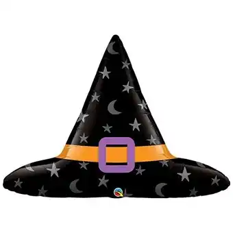 Tesco Witch Hat Halloween Helium Foil Giant Qualatex Balloon 102cm / 40 in offer