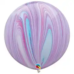 Tesco Fashion Superagate Biodegradable Jumbo Latex Qualatex Balloons 76cm / 30 in - Pack of 2 offer