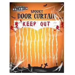 Tesco Keep Out Halloween Bloody Curtain 110cm offer