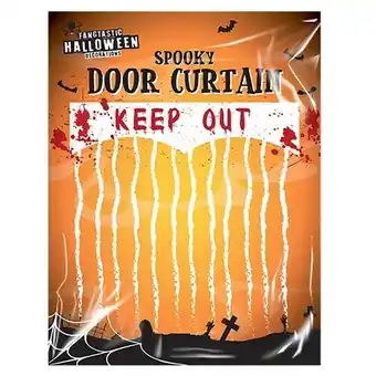 Tesco Keep Out Halloween Bloody Curtain 110cm offer