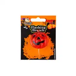 Tesco Pumpkin Halloween Flashing Pin Brooch offer