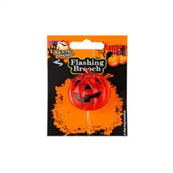 Tesco Pumpkin Halloween Flashing Pin Brooch offer