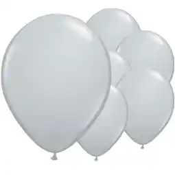 Tesco Grey Round Latex Qualatex Balloons 28cm / 11 in - Pack of 100 offer