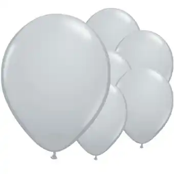 Tesco Grey Round Latex Qualatex Balloons 28cm / 11 in - Pack of 100 offer