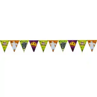 Tesco Haunted Halloween Characters Plastic Pennant Bunting 12ft offer