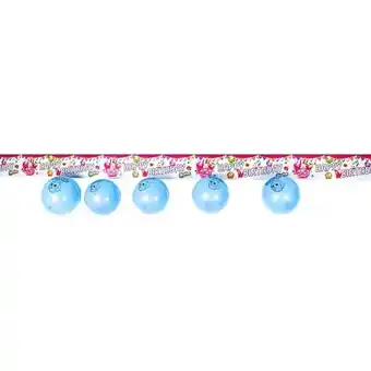 Tesco Shopkins Foil Banner With 5 Latex Balloons offer