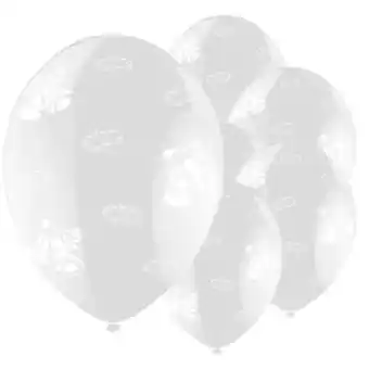 Tesco Wedding Printed Clear Latex Balloons 35cm / 14 in - Pack of 25 offer