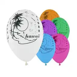 Tesco Aloha Hawaiian Theme Latex Balloons 30cm / 12 in - Pack of 6 offer