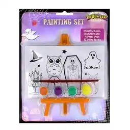 Tesco Spooky Animals & Halloween Characters Paint Art Set with Mini Easel 15cm offer