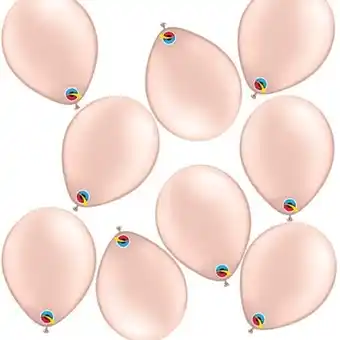 Tesco Pearl Peach Round Mini Latex Qualatex Balloons 13cm / 5 in – Pack of 100 offer