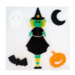 Tesco Halloween Witch Gel Stickers Sheet Window Decoration offer