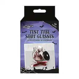 Tesco Halloween Test Tube Shot Glasses - Pack of 10 offer