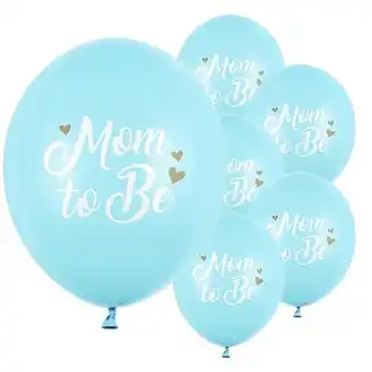 Tesco Pastel Blue Mom To Be Latex Balloons 30cm / 12 in - Pack of 6 offer