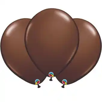 Tesco Chocolate Brown Latex Qualatex Balloons 40cm / 16 in - Pack of 50 offer