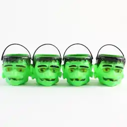 Tesco Frankenstein Halloween Plastic Treat Pots - Pack of 4 offer