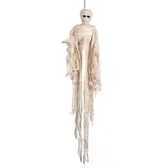 Tesco Skeleton Mummy Halloween Hanging Prop Decoration 110cm offer