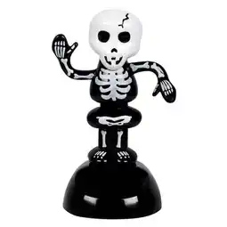 Tesco Solar Dancing Skeleton Halloween Plastic Animated Prop Decoration 10cm offer