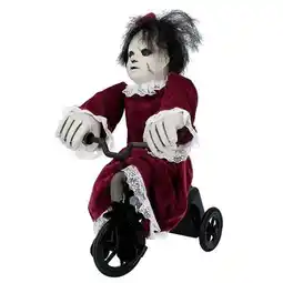 Tesco Angry Mathilde On Bicycle Halloween Animated Prop Decoration 35cm offer