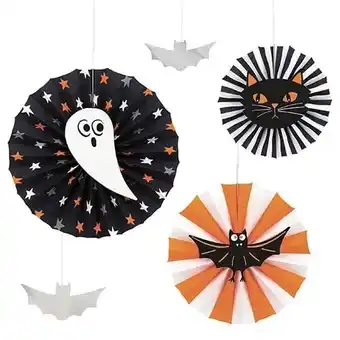 Tesco Bat, Ghost & Cat Halloween Hanging Decorations Kit offer