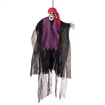 Tesco Flying Pirate Halloween Hanging Prop Decoration 80cm offer