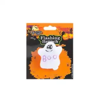 Tesco Ghost Halloween Flashing Pin Brooch offer