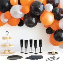 Tesco Black & Orange DIY Halloween Garland Balloon Arch Kit offer