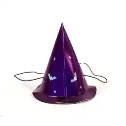 Tesco Halloween Purple Witch Paper Party Hats - Pack of 8 offer