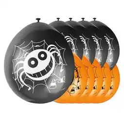 Tesco Halloween Spider Biodegradable Latex Balloons 23cm / 9 in - Pack of 10 offer