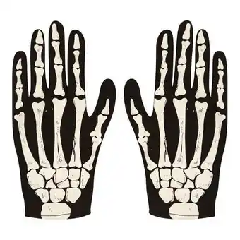 Tesco Skeleton Gloves Adults Halloween Fancy Dress offer