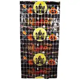 Tesco Halloween Characters Plastic Backdrop Block Fringe Curtain 2m x 98cm offer