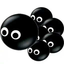 Tesco Spider Eyes Topprint Halloween Round Mini Latex Qualatex Balloons 13cm / 5 in - Pack of 100 offer